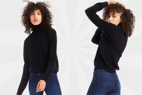 A Review of Mott & Bow's Cashmere Turtleneck Willow Sweater